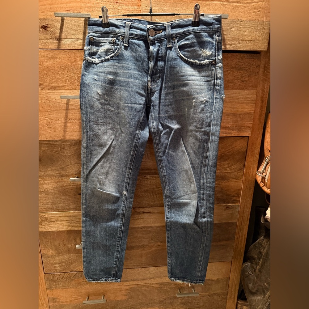 Moussy Slim Fit Distressed Denim Jeans